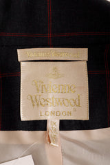 Vintage Windowpane Plaid Skirt Suit by Vivienne Westwood skirt label @ Recess LA