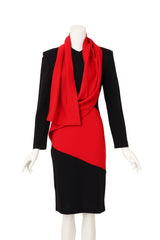 Patrick Kelly Asymmetric Wool Wrap Dress @ Recess LA