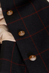 Vintage Windowpane Plaid Skirt Suit by Vivienne Westwood buttons @ Recess LA