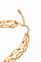 Hammered Plate Drop Necklace by Napier clasp @ Recess LA