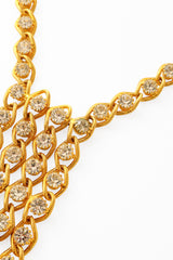 Vintage rhinestone chain necklace close up @ Recess LA