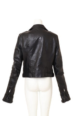 Rick Owens Calf Leather Stooges Moto Jacket back @ Recess LA
