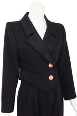 Crystal Button Suit Set by Yves Saint Laurent on mannequin close @ Recess LA