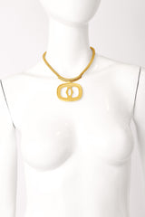 Modernist frame necklace by Lanvin on mannequin @ Recess LA