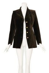 Structured dutch velvet blazer by Vivienne Westwood open @ Recess LA