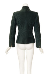 Quilted suede jacket by Gucci on mannequin back @ Recess LA
