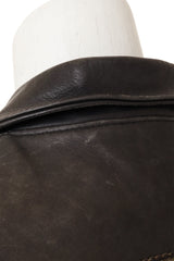 Vintage Fringe Leather Concho Jacket by Gypsy Leather back neck scuff @ Recess LA