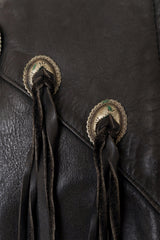 Vintage Fringe Leather Concho Jacket by Gypsy Leather concho rust @ Recess LA