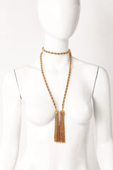 Vintage tassel chain necklace belt on mannequin neck @ Recess LA