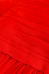 Strapless Empire Chiffon Gown by George Halley pleats close @ Recess LA