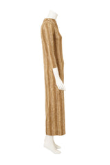 Vintage La Mendola Silk Fur Maxi Dress side @ Recess LA