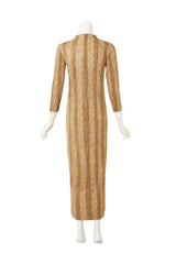 Vintage La Mendola Silk Fur Maxi Dress back @ Recess LA