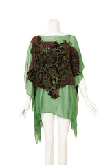 Antique Embroidered Velvet Shawl Poncho @ Recess LA