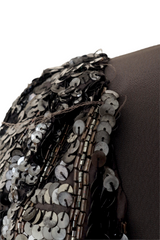 sequin sleeve jacket by Della Roufogali sleeve snag @ Recess LA