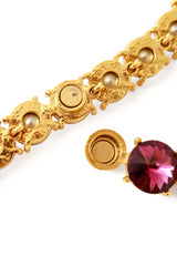 Crystal Lariat Necklace by Oscar de la Renta clasp open @ Recess LA