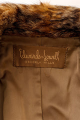 fur coat by Edwards-Lowell label @ Recess LA