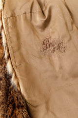 fur coat by Edwards-Lowell lining mending @ Recess LA