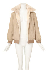 Reversible fur jacket by Robinsons on mannequin unzipped @ Recess LA