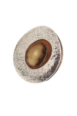 Vintage Hammered Sterling Wood Finish Ring @ Recess LA