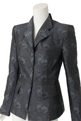 Lace motif blazer by Richard Tyler on mannequin close @ Recess LA