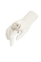 Vintage Patricia Von Musulin Sterling Sculptural Wave Ring on mannequin hand @ Recess LA