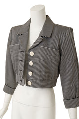 striped jacket by Saint Laurent on mannequin close @ Recess LA