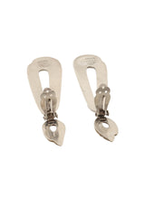 Vintage Sterling Mixed Metal Geo Drop Earrings backs open @ Recess LA