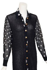 cardigan dress by Gianni Versace on mannequin close @ Recess LA