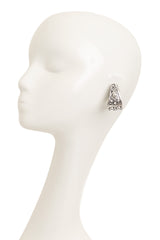 Vintage Sterling Studded Geometric Earrings on mannequin @ Recess LA