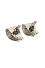 Vintage Sterling Studded Geometric Earrings backs open @ Recess LA