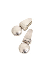 Vintage Sterling Sculptural Ball Drop Earrings close @ Recess LA