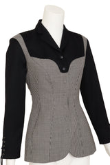 houndstooth jacket by Mugler on mannequin close @ Recess LA