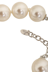 Vivienne Westwood Neysa Pearl Crystal Saturn Necklace charm back @ Recess LA