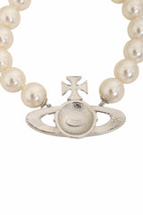 Vivienne Westwood Neysa Pearl Crystal Saturn Necklace pendant signature @ Recess LA