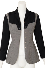 houndstooth jacket by Mugler on mannequin open @ Recess LA
