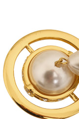 Vivienne Westwood Large Pearl Drop Saturn Choker wear @ Recess LA