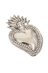 Vintage Sterling Sacred Heart Brooch close @ Recess LA