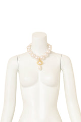 Vivienne Westwood Large Pearl Drop Saturn Choker on mannequin @ Recess LA