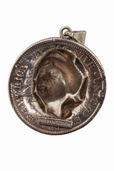 1905 Barber Half Dollar Repousse Coin Pendant back @ Recess LA