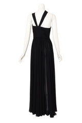 pleated halter gown by Michael Kors on mannequin back @ Recess LA