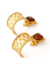 Lattice earrings by Dominque Aurientis close @ Recess LA