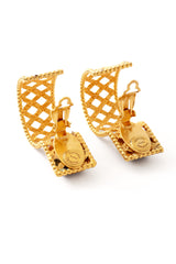 Lattice earrings by Dominque Aurientis backs open @ Recess LA