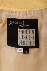 Leather Cropped Jacket by North Beach signature and size tag @ Recess LA