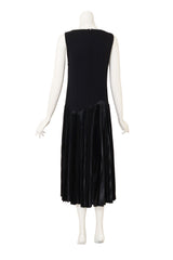 Vintage Comme des Garcons Pleated Dropwaist Dress on mannequin back @ Recess LA