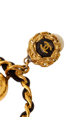 chain hoop earrings by Chanel top close @ Recess LA