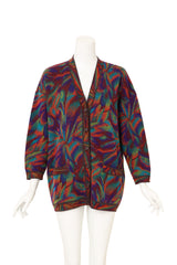 Vintage Missoni Abstract Leaf Knit Cardigan on mannequin @ Recess LA