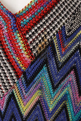 Vintage Missoni Chevron Stripe V-Neck Tunic Top stain 2 @ Recess LA