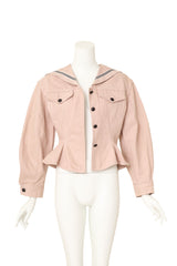 Sailor peplum jacket on mannequin open @ Recess LA