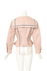 Sailor peplum jacket on mannequin back @ Recess LA
