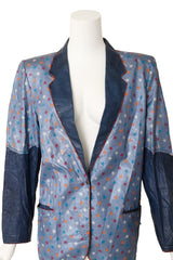 leather blazer by Roberto Cavalli on mannequin close @ Recess LA